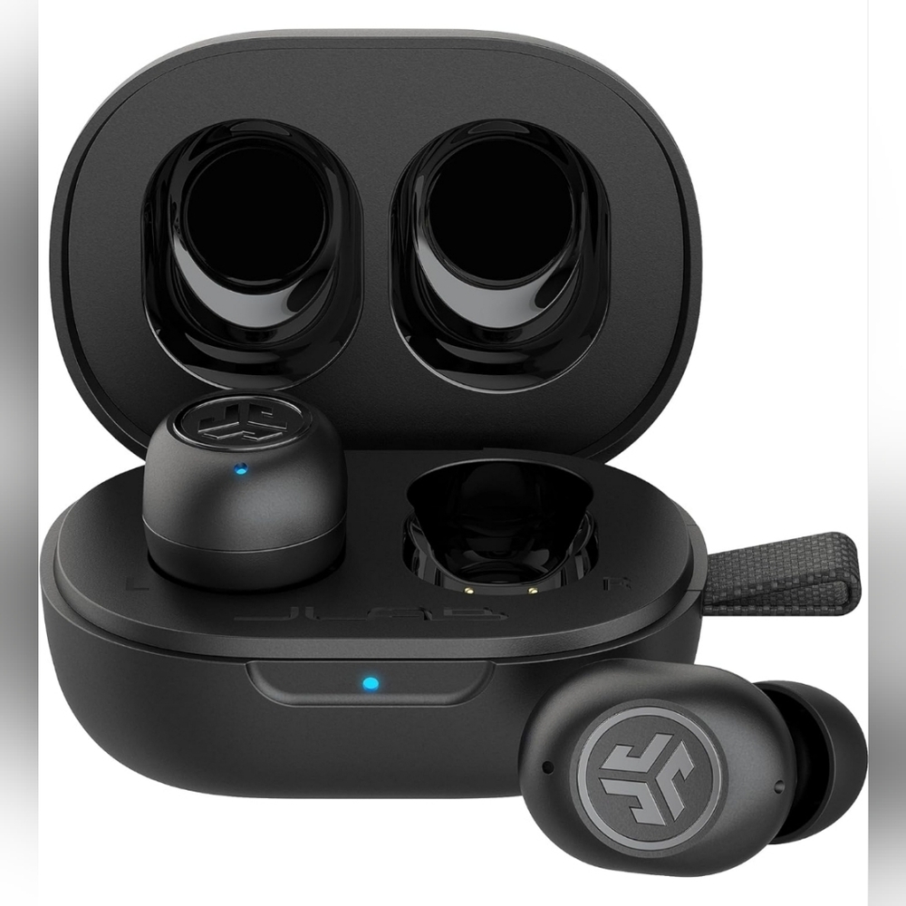 JLab JBuds Mini True Wireless Bluetooth Earbuds + Charging Case, Charcoal Black